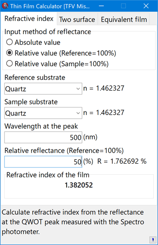 Refractive index screen